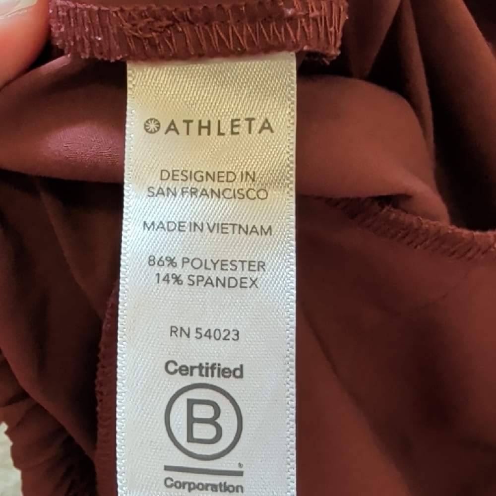 Athleta Brooklyn Wide-Leg Crop Pants Cognac EUC - Picture 5 of 5